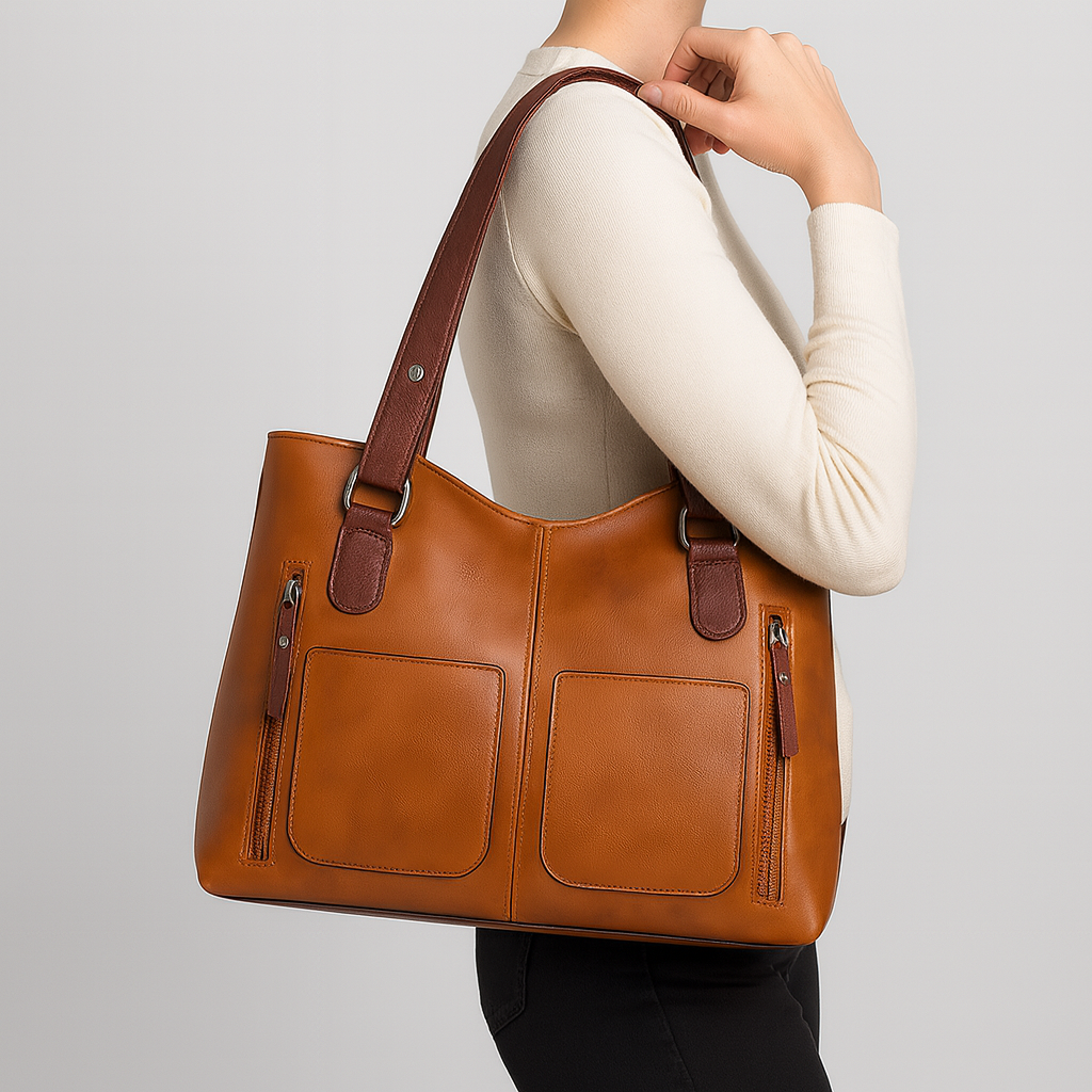 Women’s PU Leather Shoulder Bag – Vintage Design and Durable Build