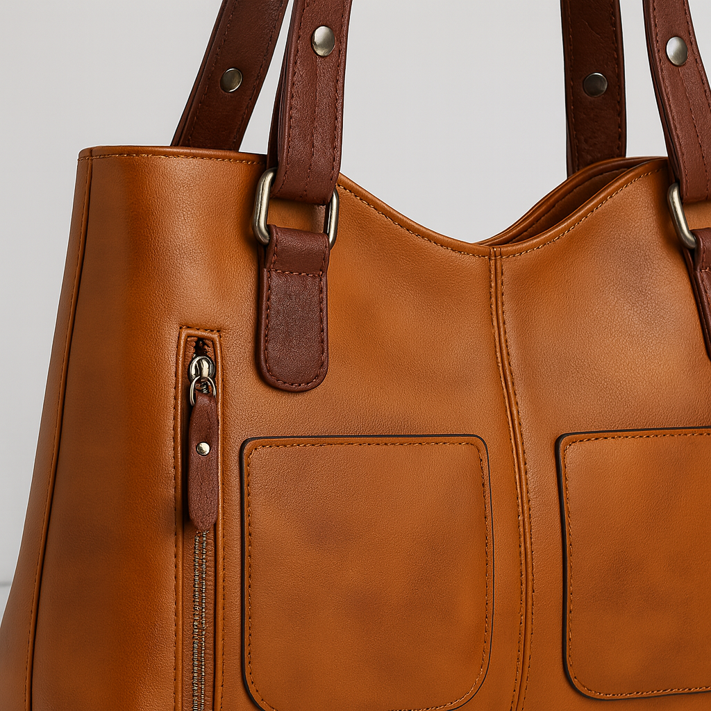 Women’s PU Leather Shoulder Bag – Vintage Design and Durable Build