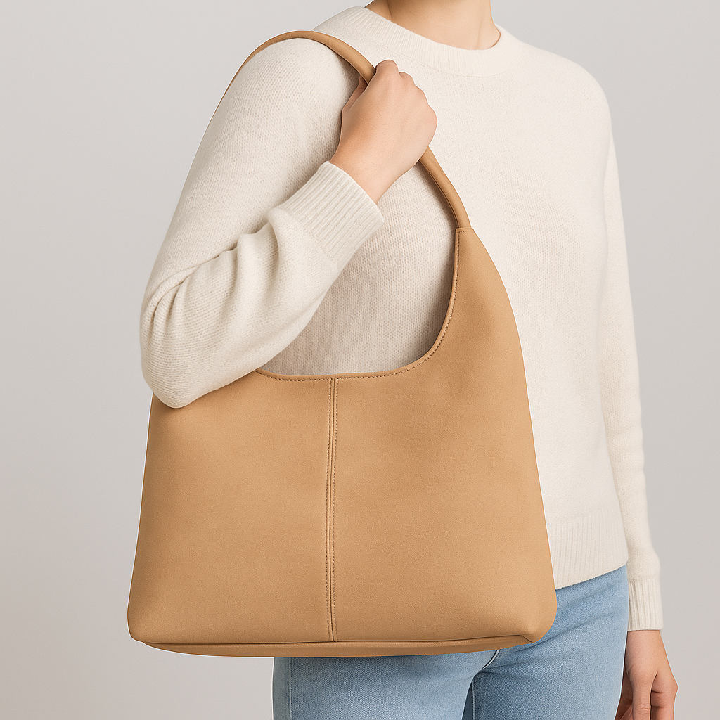 Water-Resistant Vegan Suede Tote Bag