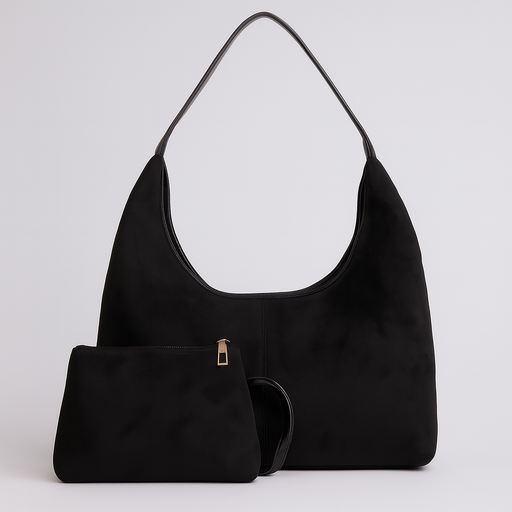 Water-Resistant Vegan Suede Tote Bag