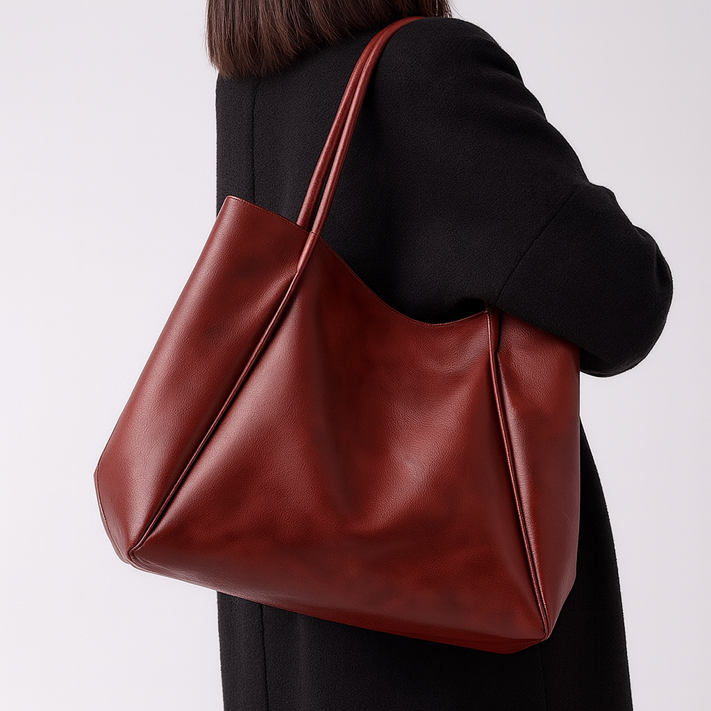 Large Women’s Leather Shoulder Bag – Handbag