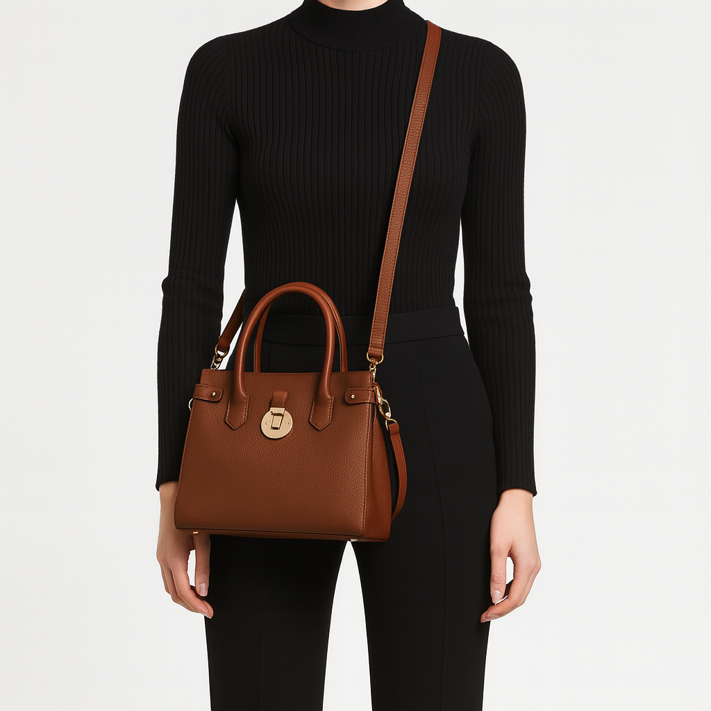 PU Leather Shoulder Bag – Multi-Pocket Everyday Bag